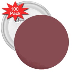 Blush Gold Coppery Pink Solid Color 3  Buttons (100 Pack)  by PodArtist