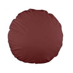 Blush Gold Coppery Pink Solid Color Standard 15  Premium Round Cushions by PodArtist