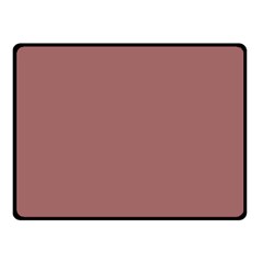 Blush Gold Coppery Pink Solid Color Double Sided Fleece Blanket (small) 