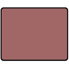 Blush Gold Coppery Pink Solid Color Double Sided Fleece Blanket (medium)  by PodArtist