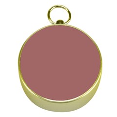 Blush Gold Coppery Pink Solid Color Gold Compasses by PodArtist