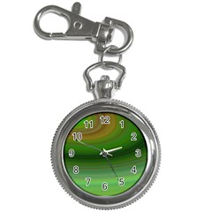 Green Background Elliptical Key Chain Watches