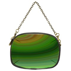 Green Background Elliptical Chain Purses (One Side) 