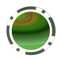 Green Background Elliptical Poker Chip Card Guard (10 pack)