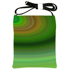 Green Background Elliptical Shoulder Sling Bags