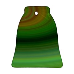 Green Background Elliptical Ornament (Bell)