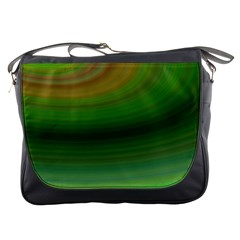 Green Background Elliptical Messenger Bags