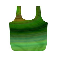 Green Background Elliptical Full Print Recycle Bags (M) 