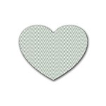 Vintage Pattern Chevron Heart Coaster (4 pack)  Front