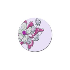 Bouquet Flowers Plant Purple Golf Ball Marker (4 Pack) by Nexatart