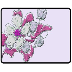 Bouquet Flowers Plant Purple Fleece Blanket (medium) 