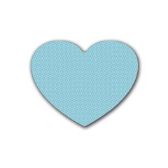 Blue Pattern Background Texture Rubber Coaster (heart)  by Nexatart