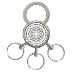 Mandala Pattern Floral 3-ring Key Chains by Nexatart