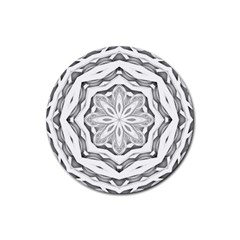 Mandala Pattern Floral Rubber Round Coaster (4 Pack)  by Nexatart