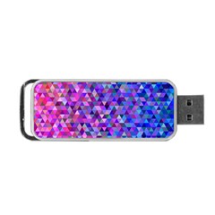 Triangle Tile Mosaic Pattern Portable Usb Flash (two Sides) by Nexatart