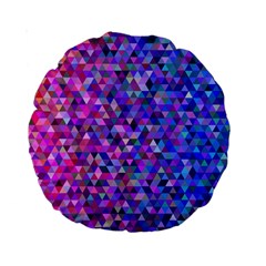 Triangle Tile Mosaic Pattern Standard 15  Premium Round Cushions by Nexatart