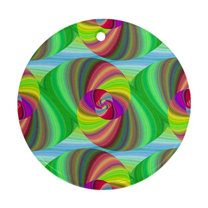 Seamless Pattern Twirl Spiral Ornament (Round)