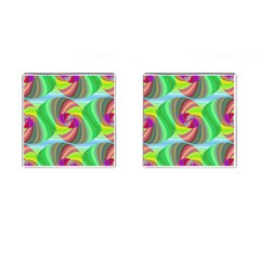 Seamless Pattern Twirl Spiral Cufflinks (square) by Nexatart