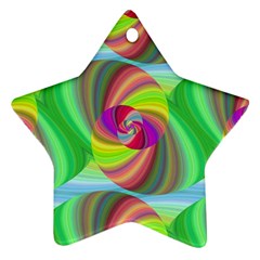 Seamless Pattern Twirl Spiral Star Ornament (two Sides)