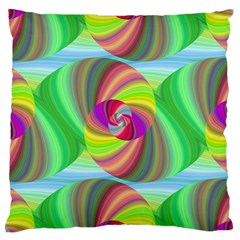 Seamless Pattern Twirl Spiral Large Cushion Case (one Side) by Nexatart