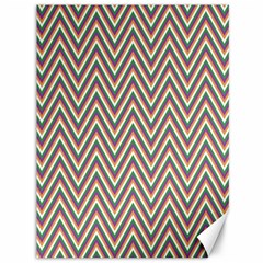 Chevron Retro Pattern Vintage Canvas 36  X 48   by Nexatart