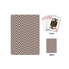 Chevron Retro Pattern Vintage Playing Cards (mini)  by Nexatart