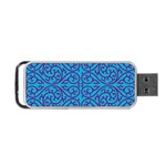 Monogram Blue Purple Background Portable USB Flash (Two Sides) Front