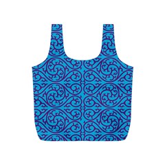 Monogram Blue Purple Background Full Print Recycle Bags (s) 