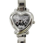 Awesome Wild Black Horses Running In The Night Heart Italian Charm Watch