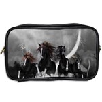 Awesome Wild Black Horses Running In The Night Toiletries Bags 2-Side Back