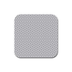 Seamless Pattern Monochrome Repeat Rubber Square Coaster (4 Pack) 