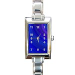 Blue Background Abstract Blue Rectangle Italian Charm Watch Front