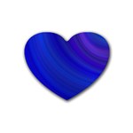 Blue Background Abstract Blue Heart Coaster (4 pack)  Front