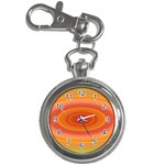 Ellipse Background Orange Oval Key Chain Watches Front