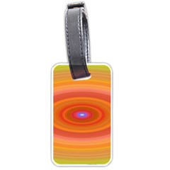 Ellipse Background Orange Oval Luggage Tags (one Side)  by Nexatart