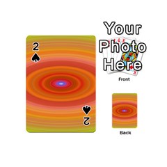 Ellipse Background Orange Oval Playing Cards 54 (mini) 