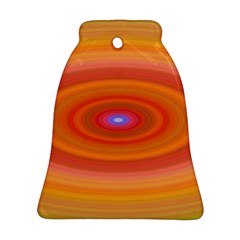 Ellipse Background Orange Oval Bell Ornament (two Sides)