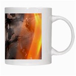 Fireplace Flame Burn Firewood White Mugs Right