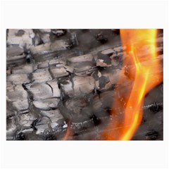 Fireplace Flame Burn Firewood Large Glasses Cloth (2-side)