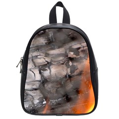 Fireplace Flame Burn Firewood School Bag (small) by Nexatart