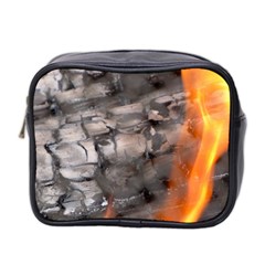 Fireplace Flame Burn Firewood Mini Toiletries Bag 2-side by Nexatart