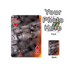 Fireplace Flame Burn Firewood Playing Cards 54 (Mini)  Front - HeartK