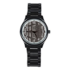 Graphics House Brick Brick Wall Stainless Steel Round Watch by Nexatart