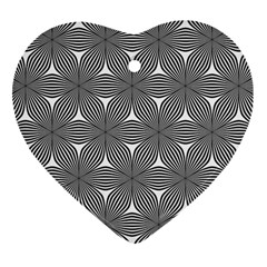 Seamless Weave Ribbon Hexagonal Heart Ornament (two Sides) by Nexatart