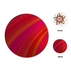 Abstract Red Background Fractal Playing Cards (round)  by Nexatart