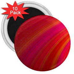 Abstract Red Background Fractal 3  Magnets (10 Pack)  by Nexatart