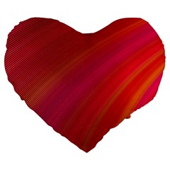 Abstract Red Background Fractal Large 19  Premium Flano Heart Shape Cushions by Nexatart