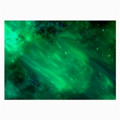 Green Space All Universe Cosmos Galaxy Large Glasses Cloth (2-side)