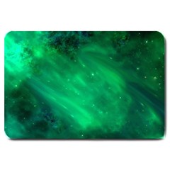 Green Space All Universe Cosmos Galaxy Large Doormat  by Nexatart