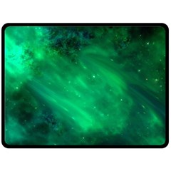 Green Space All Universe Cosmos Galaxy Double Sided Fleece Blanket (large)  by Nexatart